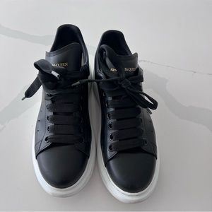 Alexander McQueen Black Oversized leather Sneakers